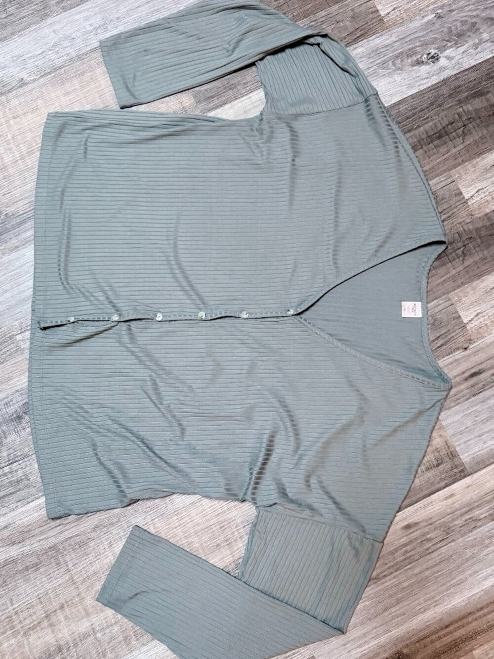 Lightweight knit cardigan, grey-green, 2X, Nettle's Tale